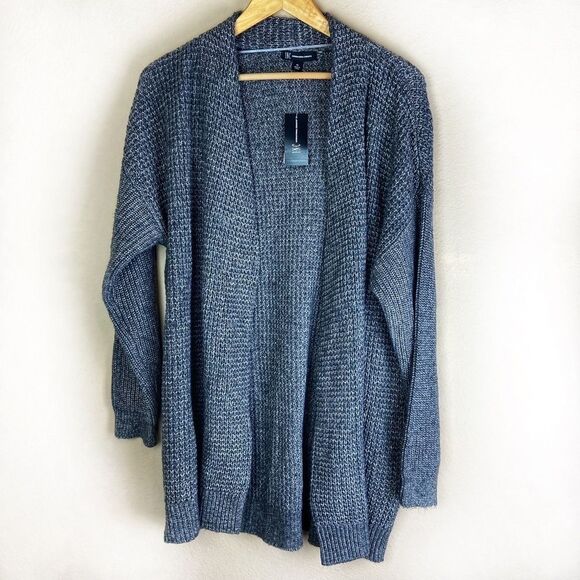 INC Waffle Stitch Cozy Cardigan Sweater - Picture 2 of 7